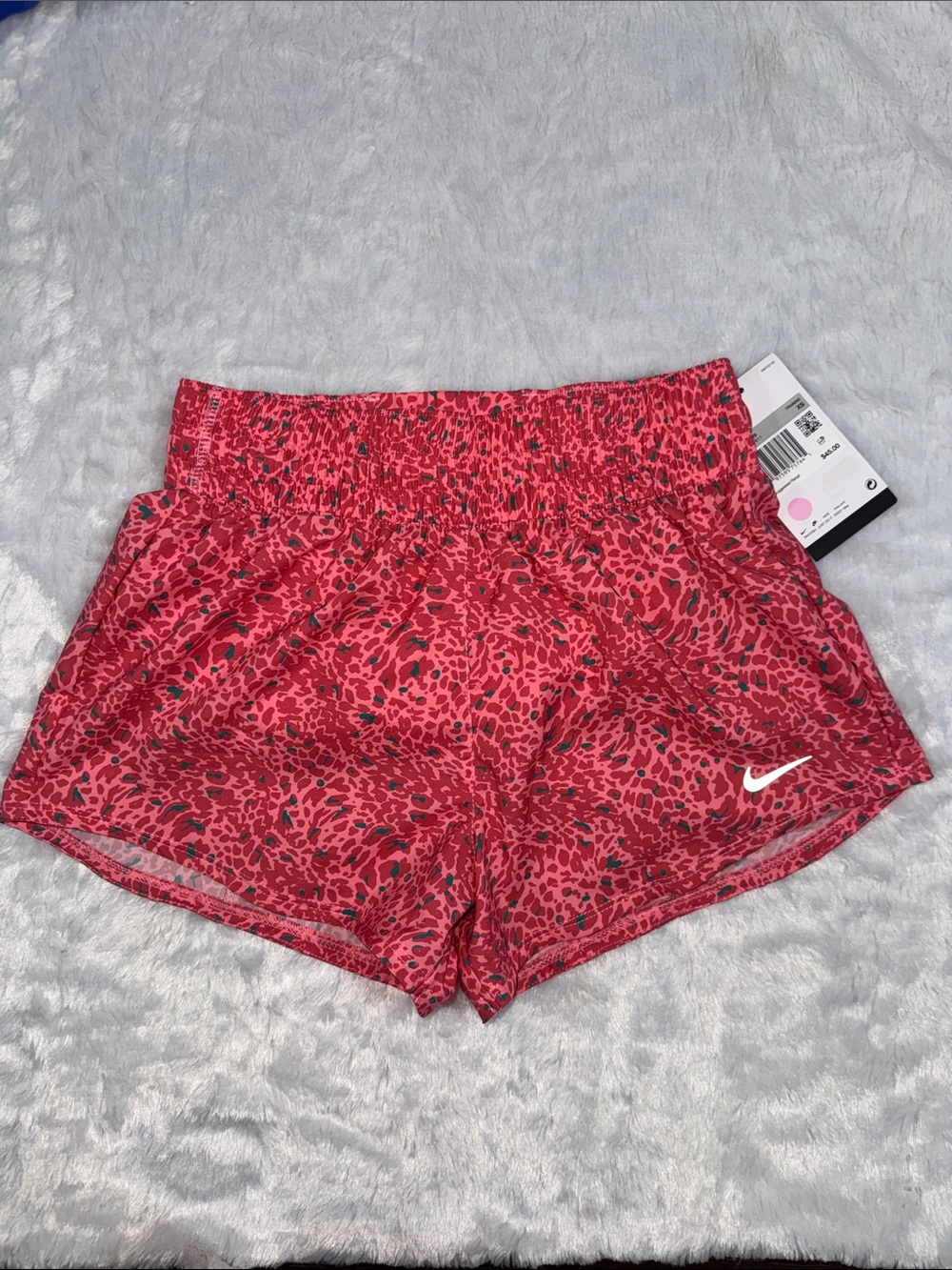 NWT Nike Dri-Fit Loose Fit Pink and Gray Print Athletic Shorts